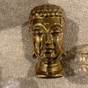 Gold Buddha head accent piece!